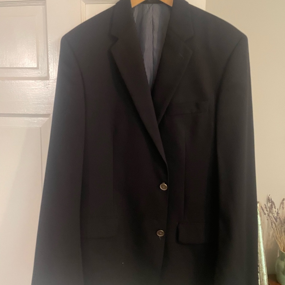 Calvin Klein Black Sport Coat Blazer Classic Tailoring